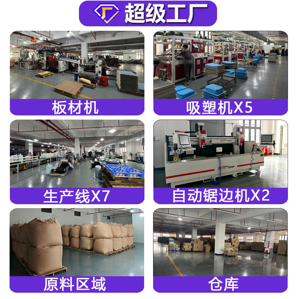 Spot front open lid trolley case three-piece set ABS + PC new material front open trolley suitcase travel bag factory