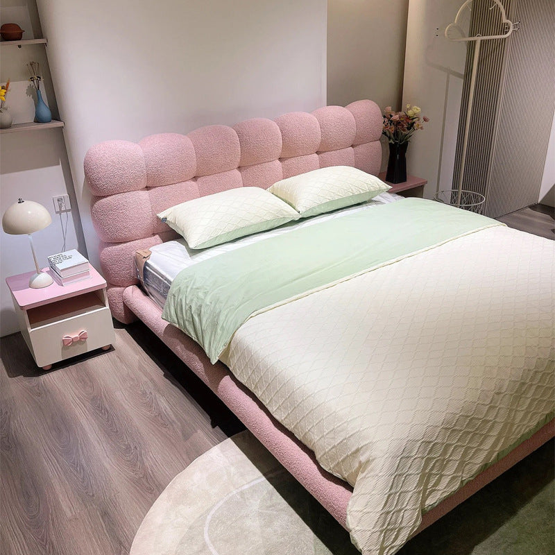 Bubble bed designer fabric bed princess girl room popular soft package french girl secondary bedroom kids bed