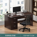 Computer desk set - modern minimalist home office desk and chair with drawer - single person office desk