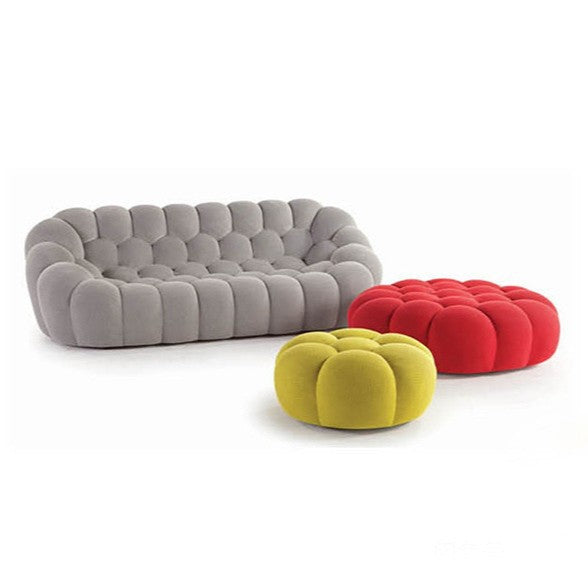 Modern minimalist bubble sofa - designer fabric, trending online, creative football art, curved sofa for home living room