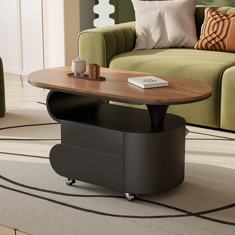 Italian-style modern for homemovable slate small coffee table small apartment new arrivalcasual solid wood with drawer storage