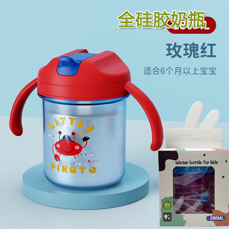 English boxed new infant learning drinking cup baby drinking cup children's milk cup with scale factory direct sales