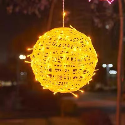 LED vine ball lamp outdoor waterproof hanging tree lanterns festival street engineering lighting luminous round ball decorative lamp