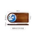 Scandinavianins solid wood creative breakfast tray cute cute cake dessert snack plate stylishclassy tea tray