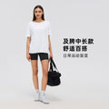 Women's yoga cover-up: lightweight, loose-fit short sleeve tee for summer - perfect for outdoor sports, casual wear, and versatile styling (d26082)