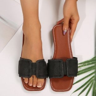 Ready-to-ship wholesale plus-size flat sandals for women, summer , fairy-style open-toe thong sandals