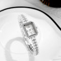 Ouki internet celebrity medieval pearl chain watch women's small mother-of-pearl dial small fragrant style diamond-encrusted women's watch silver