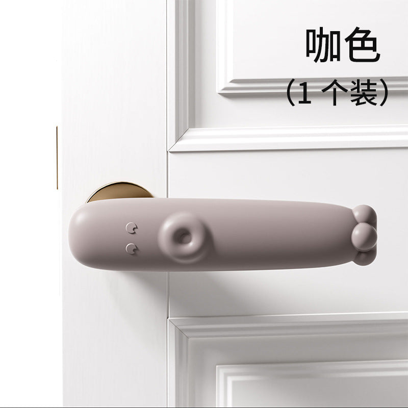 Cartoon octopus silicone door handle cover - silent, anti-collision, protective sleeve for safety door handles - anti-bump, anti-door, entry door