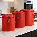 Red stainless steel thermal insulation bucket, special large-capacity commercial canteen thermal insulation bucket, stew pot, ice powder special bucket for stalls