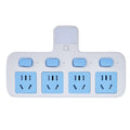 Office-style multifunctional wireless socket converter with usb, independent switches, multi-outlet power strip with night light