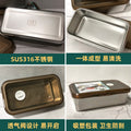 316 stainless steel lunch box with lid, fruit sealed bento box, rectangular meal container, refrigerator food storage container