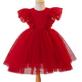 Children's formal dress princess gown flower girl wedding tulle tutu dress girl's birthday dress high-end light luxury niche style