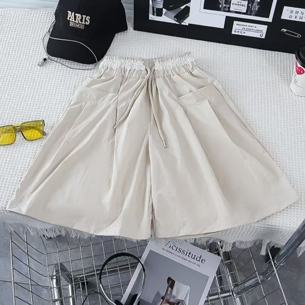[counter quality] women's youthshortssummer thin style youthcasualhalf length pants light and breathable mid-pants