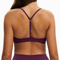 brushed quick-drying v-neck yoga bra y-shaped beautiful back adjustable intimates fitness running sports bra 9313