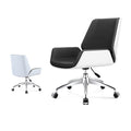【low back】piano white + black / gliding feet