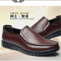 Spring & fall breathable men's shoes soft leather soft bottom real soft leather casual leather shoes men's non-slip waterproofabrasion resistant work shoes dad shoes