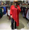 African women's clothing  fashion solid color plus size mother's dress irregular chiffon cross-border dress