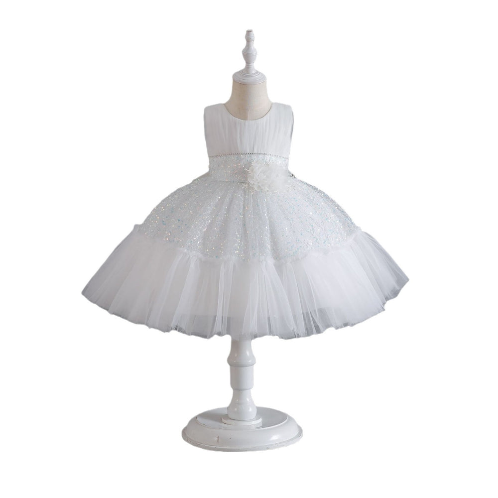 new sequin kids' dress, children's formal gown, princess dress, baby girl's first birthday dress, baby dress