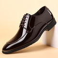 2024 new plus size leather shoes for men - summer breathable business formal british style casual soft sole black dress shoes