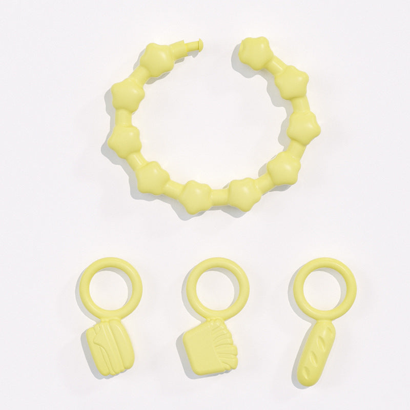 Baby silicone bracelet, toothpaste, baby anti-eating hand glue, gnawing baby teeth, toy pacifier, molar stick