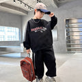 Trendy and edgy boys' two-piece outfit for teens, new spring/autumn  collection, long-sleeved athletic set for students