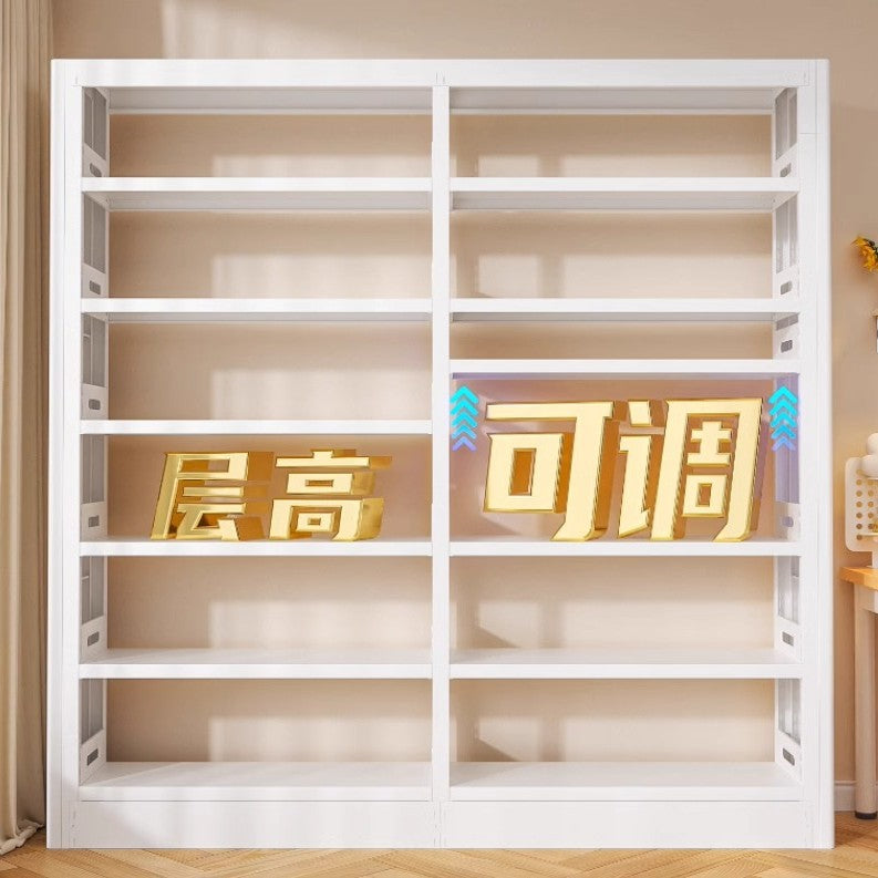 Steel library bookshelf - freestanding wall-mounted bookcase for home, kids' room, living room - picture book shelf - simple iron art storage