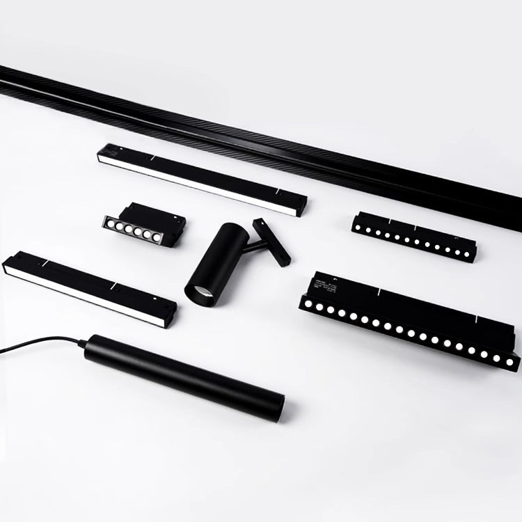 Magnetic track light Recessed surface mount suction light spotlight package No main light Living room lighting Bedroom linear floodlight