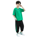 Boys' summer short-sleeve outfit: new  styles for older kids - trendy and stylish summer sportswear set for boys