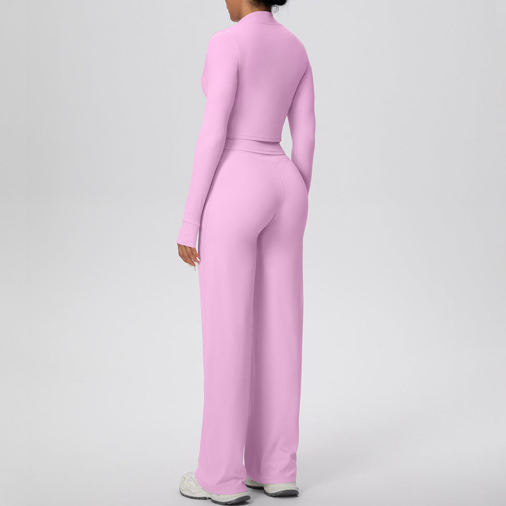 Cloud-feel outdoor casual yoga outfit - three-piece set: one-shoulder open back, high-waisted, butt-lifting, quick-dry running & fitness set