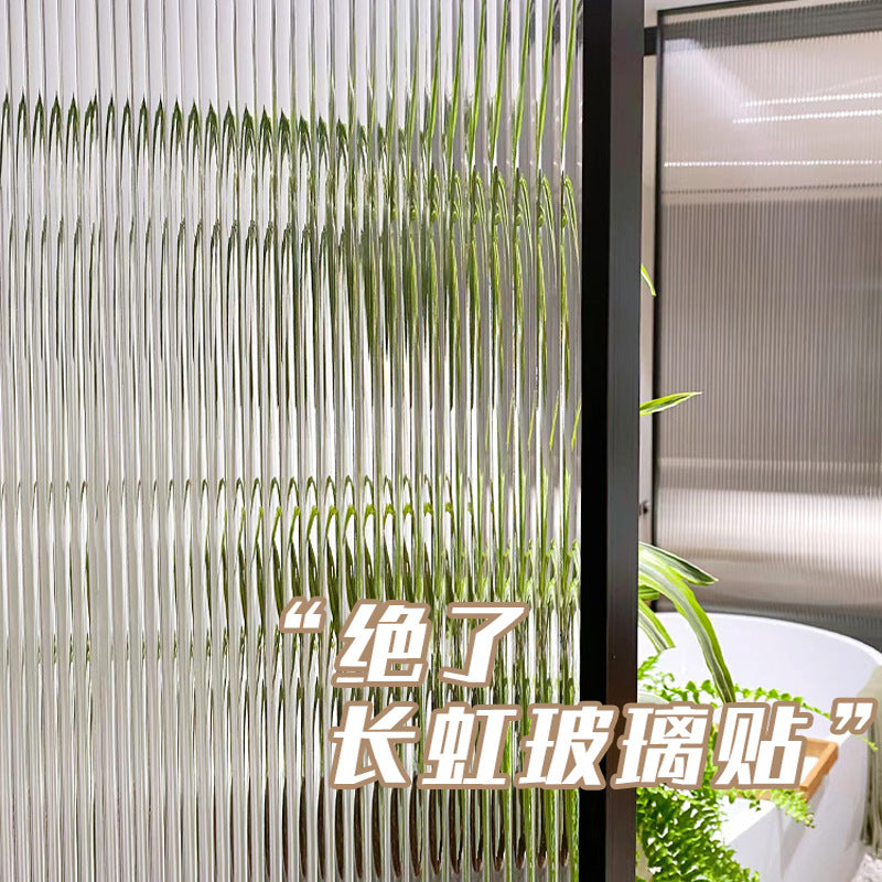 Electrostatic glue-free crystal long iris three-dimensional film bathroom new Changhong anti-peeping and transparent glass film