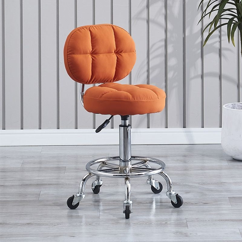 Barber chair makeup manicure live broadcast special adjustable round stool for home bedroom dressing stool movable backrest large work stool
