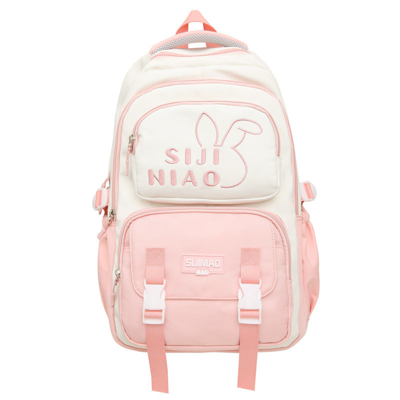 School bag for female junior high school students, large-capacity high-value backpack, new third to ninth grade lightweight primary school backpack