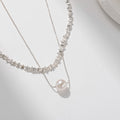 Pearl sweater necklace wholesale cross-border jewelry women's layered high-end light luxury niche irregular autumn and winter clavicle chain