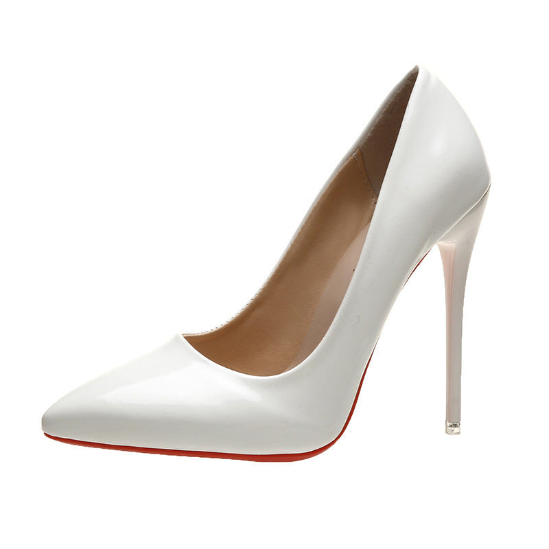 2026exportplus sizespring stiletto high heels patent leather pointed toe flats women's shoes plus size 40-45export cross-border