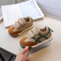 Vancahao girls' anti-slip breathable first walker shoes, white sneakers, soft sole board shoes, boys' anti-kick shoes, forrest gump style