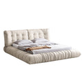 Cloud bed casual modern technology cloth wabi-sabi style accessible luxury bed master bedroom cream style designer fabric bed