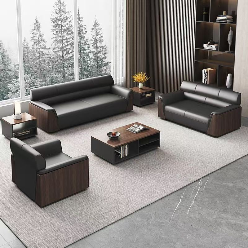 Office sofa business reception area meeting room simple modern light luxury three-seater sofa and coffee table set