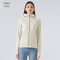 Sca new thickened warm hooded jacket women's outdoor fitness sweatshirt yoga jacket sports top dj028