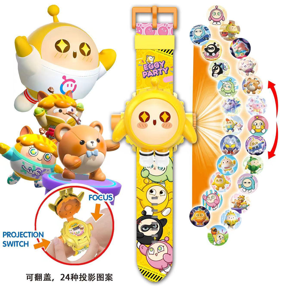 Elsa push-button projector watch - cute cartoon electronic watch for girls - frozen elsa - kindergarten & big kids toy