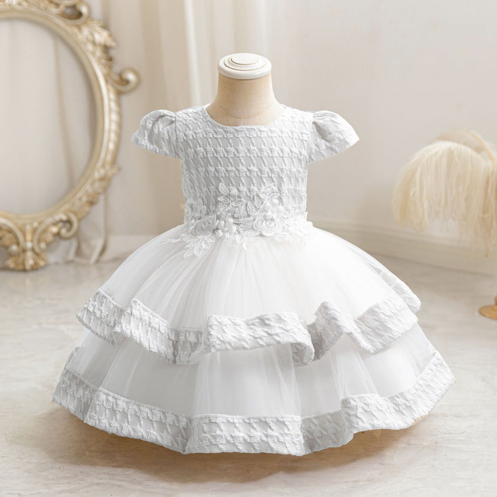 New arrivalin stockgirl satin wedding dress princess dress first birthday dress catch week evening dress baby dress