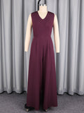 Burgundy satin pleated lace shawl jumpsuit suit african loosev neck robe elegance dinner two-piece set