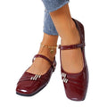 Exportplus sizespringnew arrivalmary jane shoes thick heel square toe high heels flats patent leather flats women's wholesale