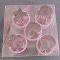 Stainless steel vegetable and fruit carving set - butterfly pasta mold & printing die - full hand protection 5-piece one-piece design
