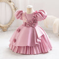 New in stock sequin floral kids' dress - princess style runway dress for girls