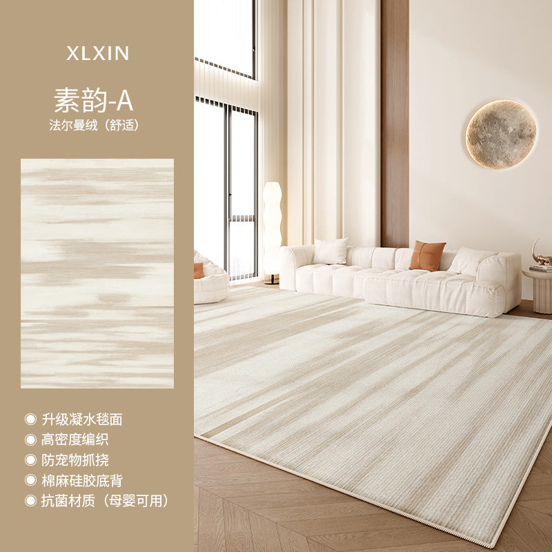Carpet living room bedroom bedside blanket classyaccessible luxury cream style ins room sofa coffee table for home full floor mat