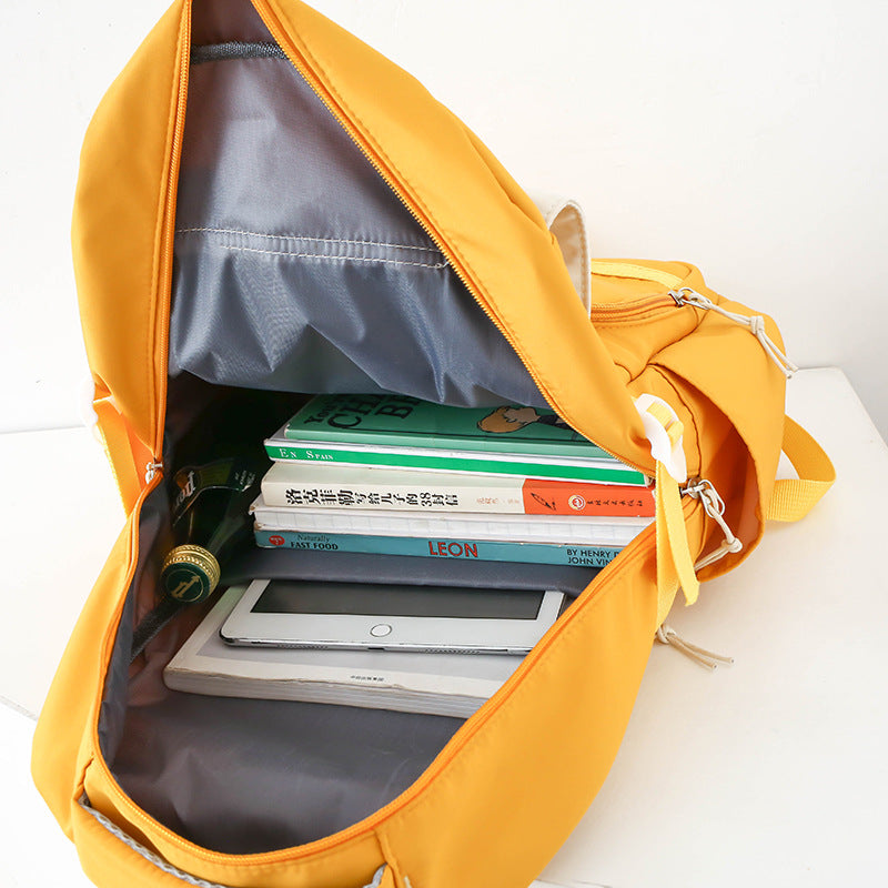 New large-capacity backpack for junior and high school students, foreign style Korean version, trendy backpack, light and casual student schoolbag