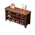 All solid wood shoe changing stool shoe cabinet door for home entry stool all-in-one multi-layer popular multi-functional floor-standing shoe rack