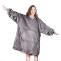 Autumn/winter thickened flannel hooded loungewear blanket robe - warm, plus size, loose fit, new arrival for cross-border e-commerce