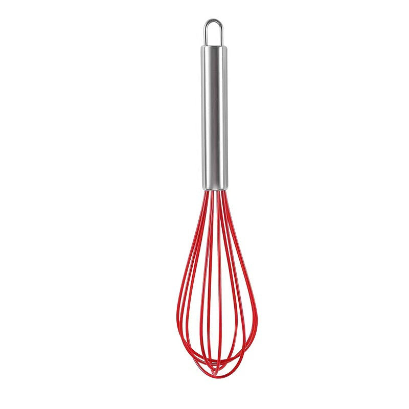 Stainless steel silicone whisk - manual egg beater - baking tool - cream whipper