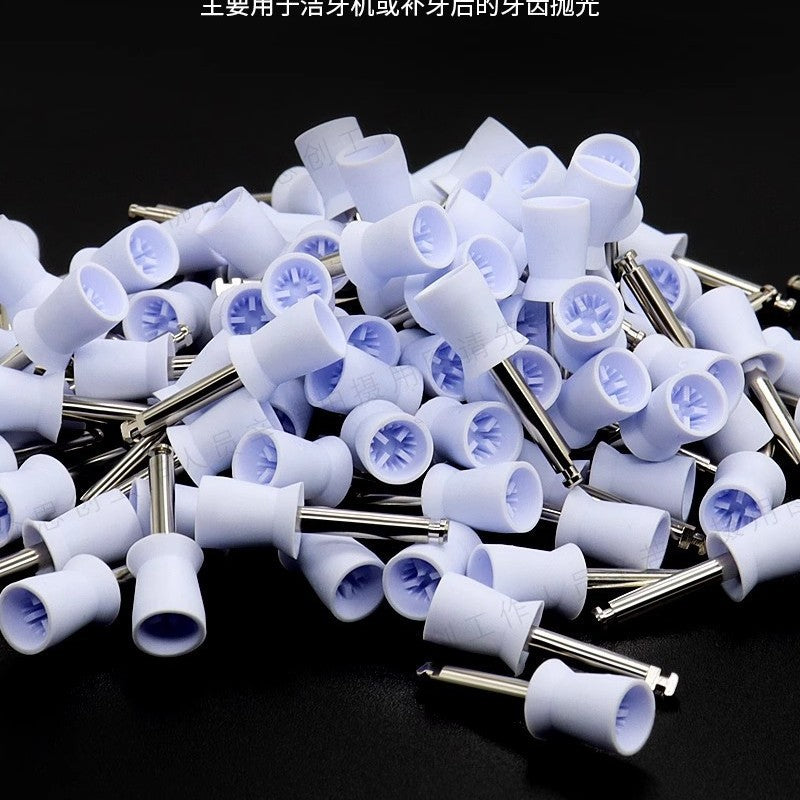 Dental polishing cups 100 per box, tooth polishing cups, low-speed mobile phone polishing cups, white polishing cups